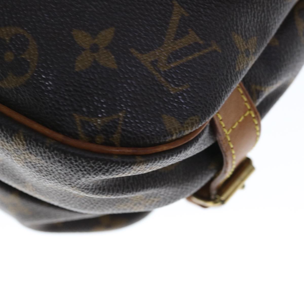 LOUIS VUITTON Monogram Saumur 30 Shoulder Bag M42256 LV Auth 65207