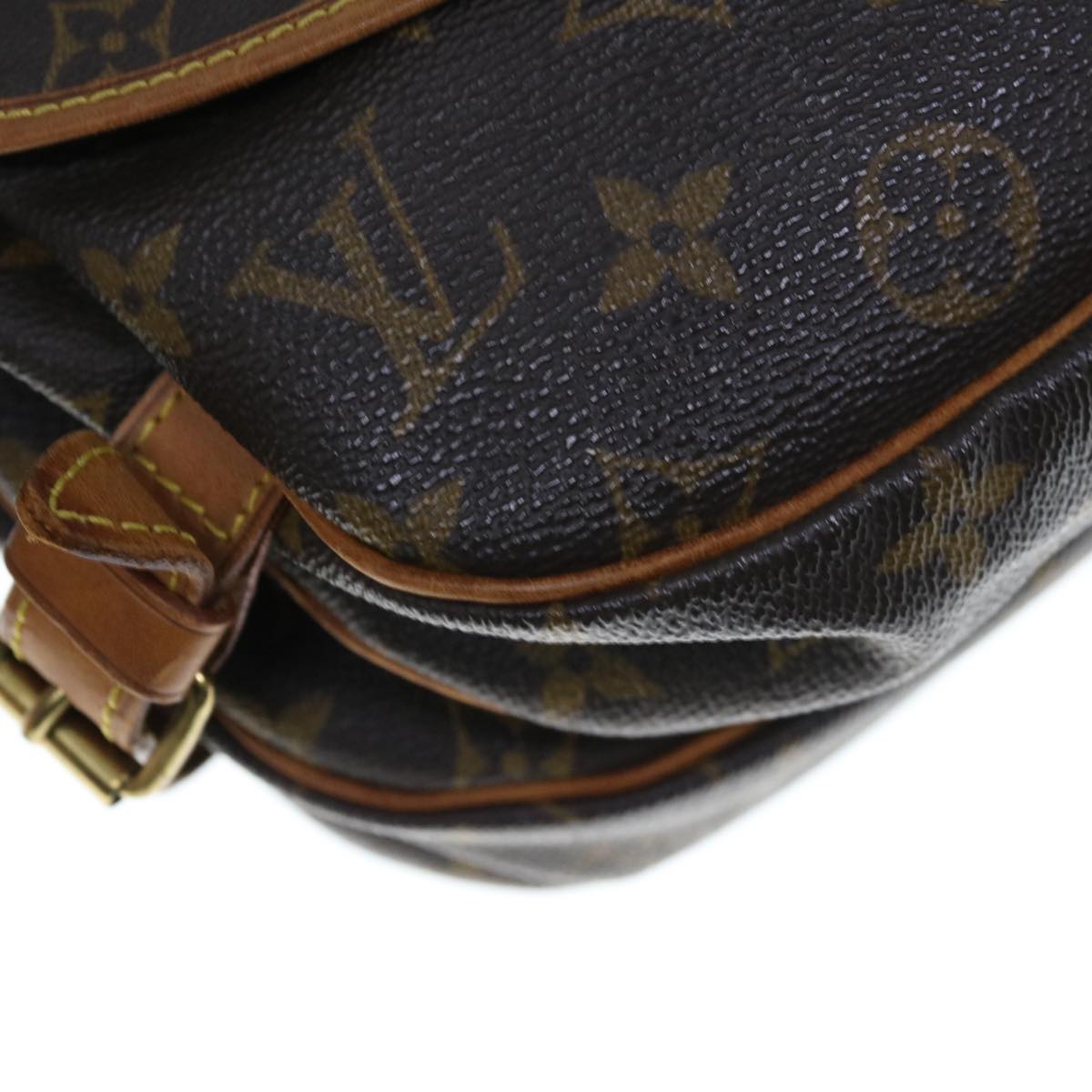 LOUIS VUITTON Monogram Saumur 30 Shoulder Bag M42256 LV Auth 65207