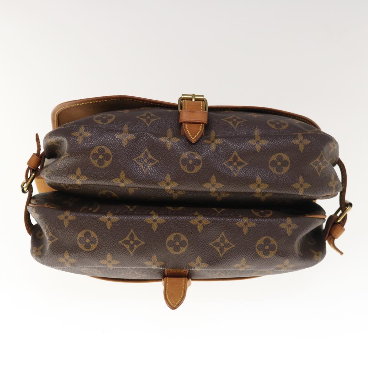 LOUIS VUITTON Monogram Saumur 30 Shoulder Bag M42256 LV Auth 65207