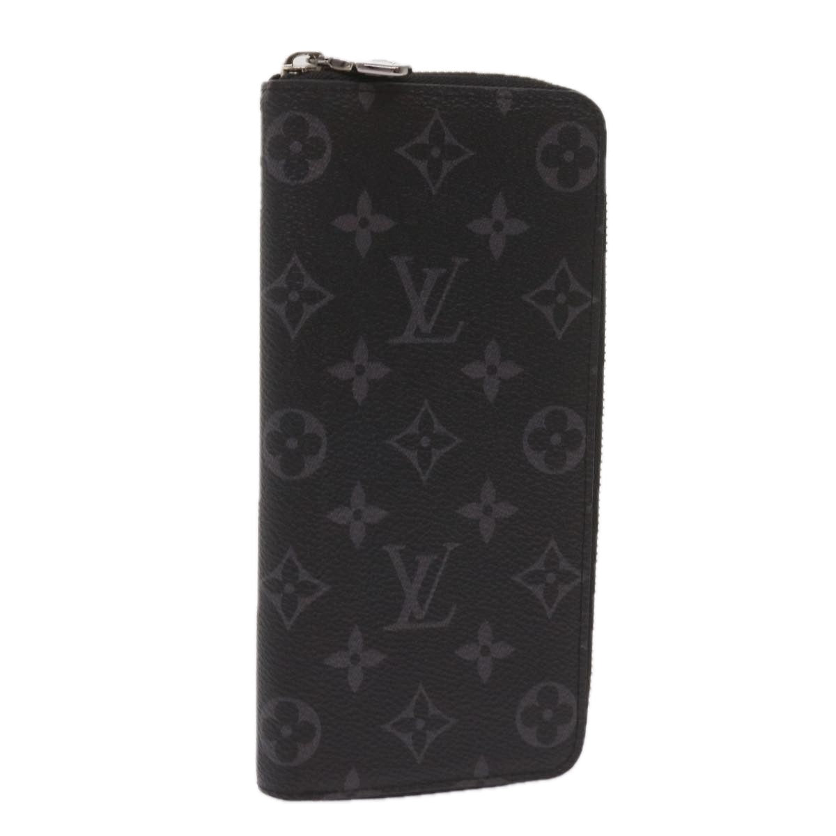 LOUIS VUITTON Monogram Eclipse Zippy Wallet Vertical Wallet M62295 Auth 65226S