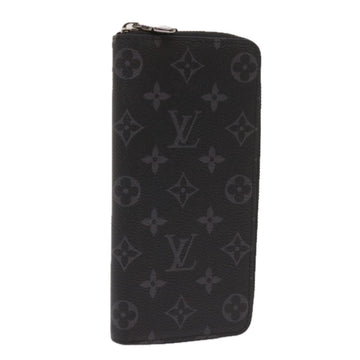 LOUIS VUITTON Monogram Eclipse Zippy Wallet Vertical Wallet M62295 Auth 65226SM