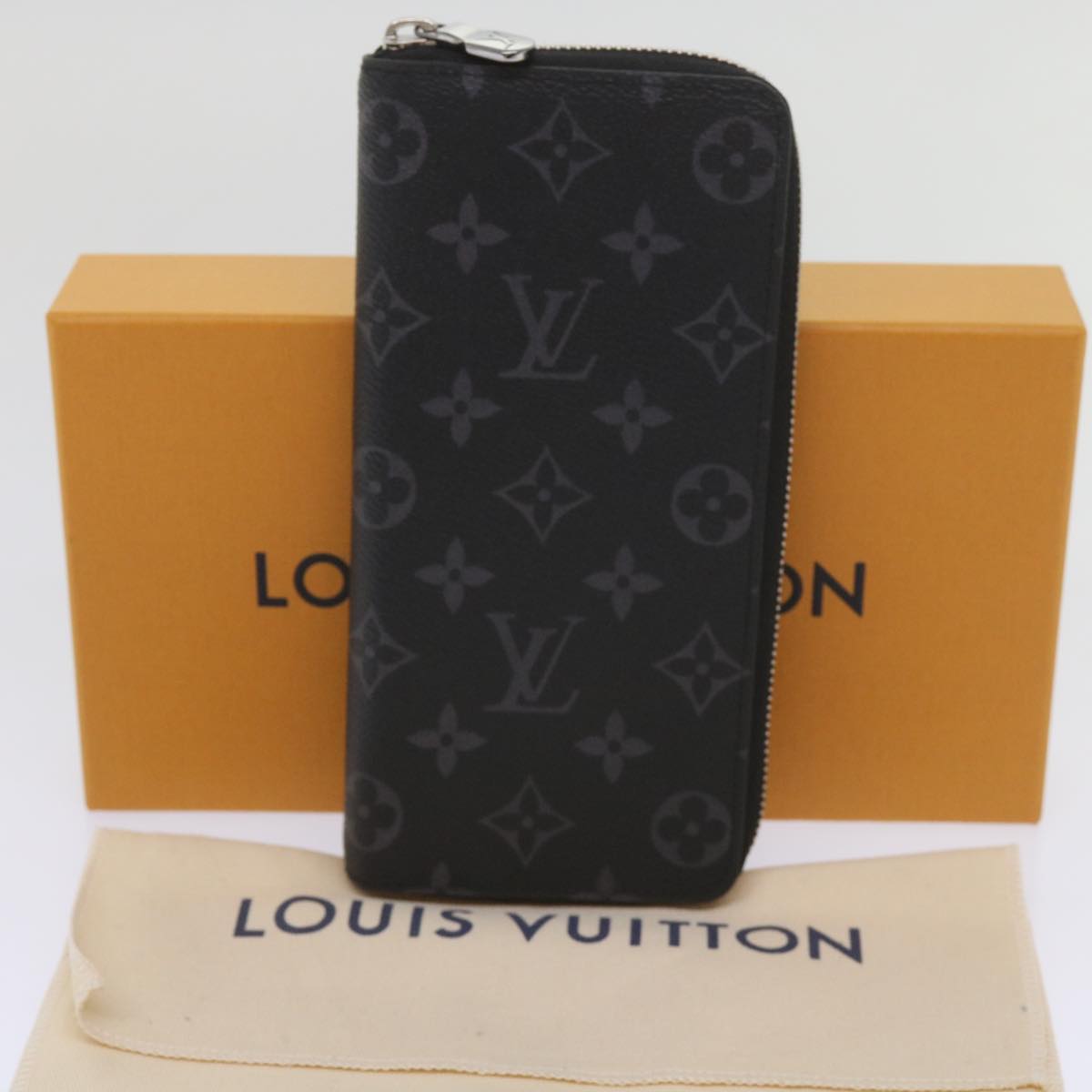 LOUIS VUITTON Monogram Eclipse Zippy Wallet Vertical Wallet M62295  display picture 1