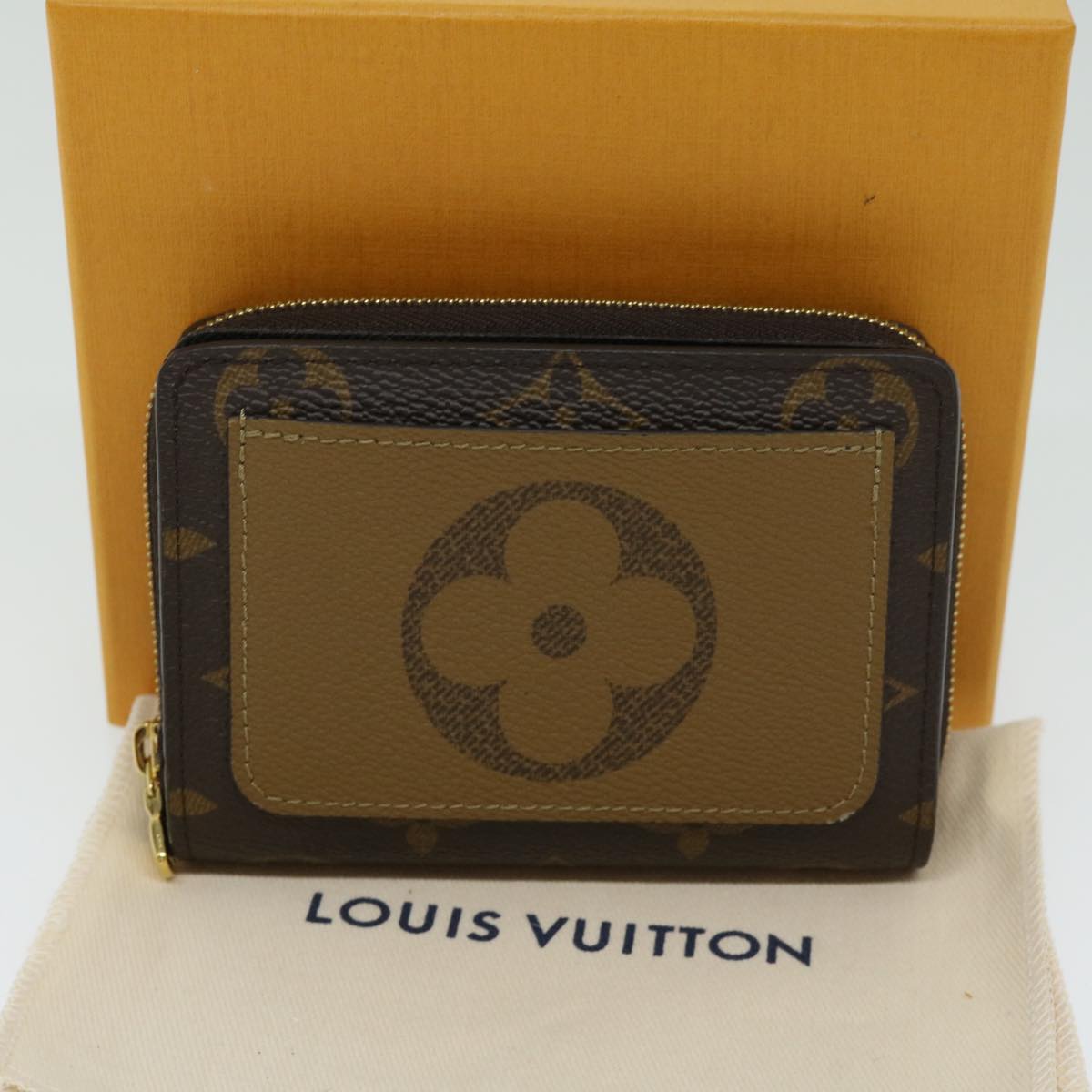 LOUIS VUITTON Monogram Reverse Portefeuille Lou Wallet M81461 LV Auth 65228SA