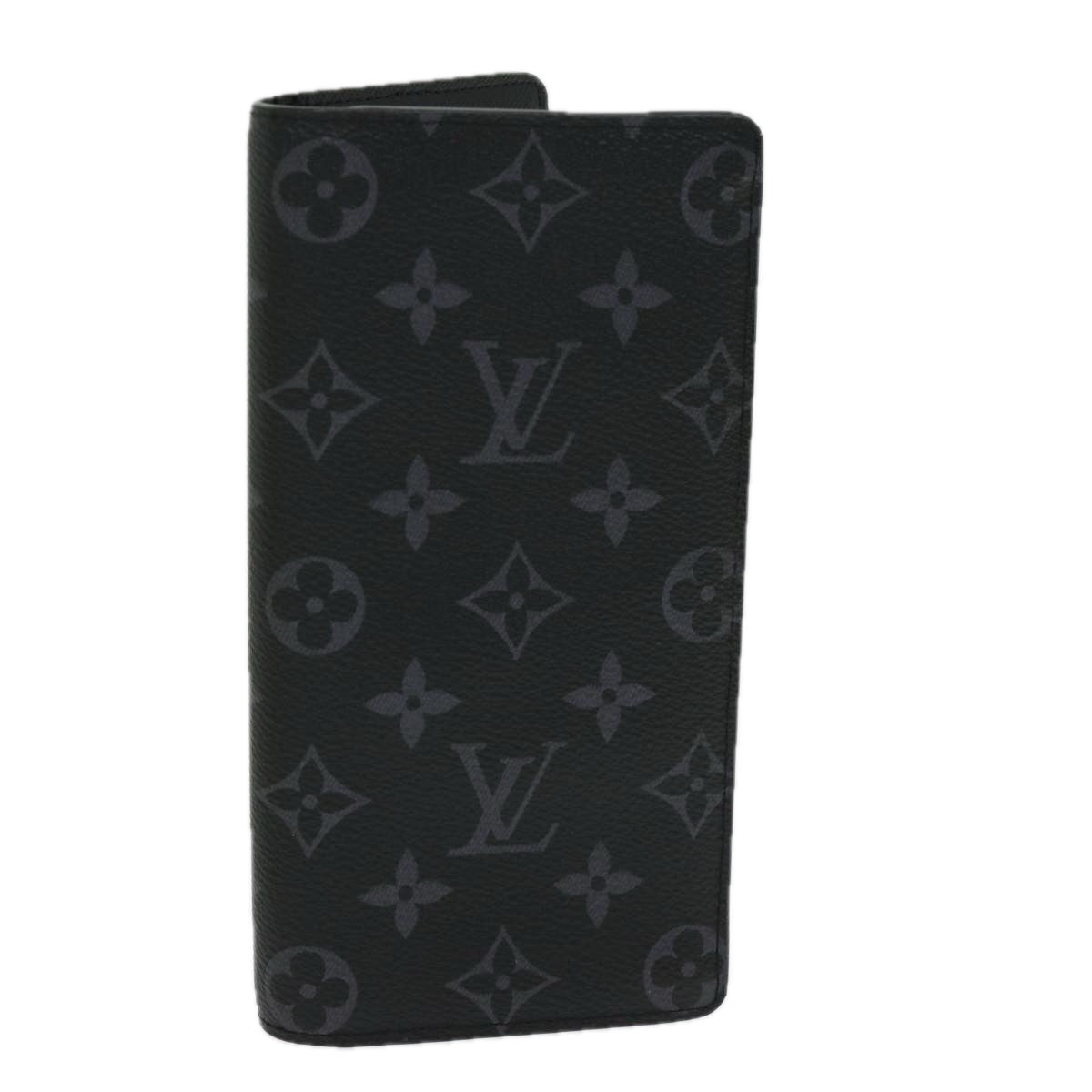 LOUIS VUITTON Monogram Eclipse Portefeuille Braza Wallet M61697 LV Auth 65230SA