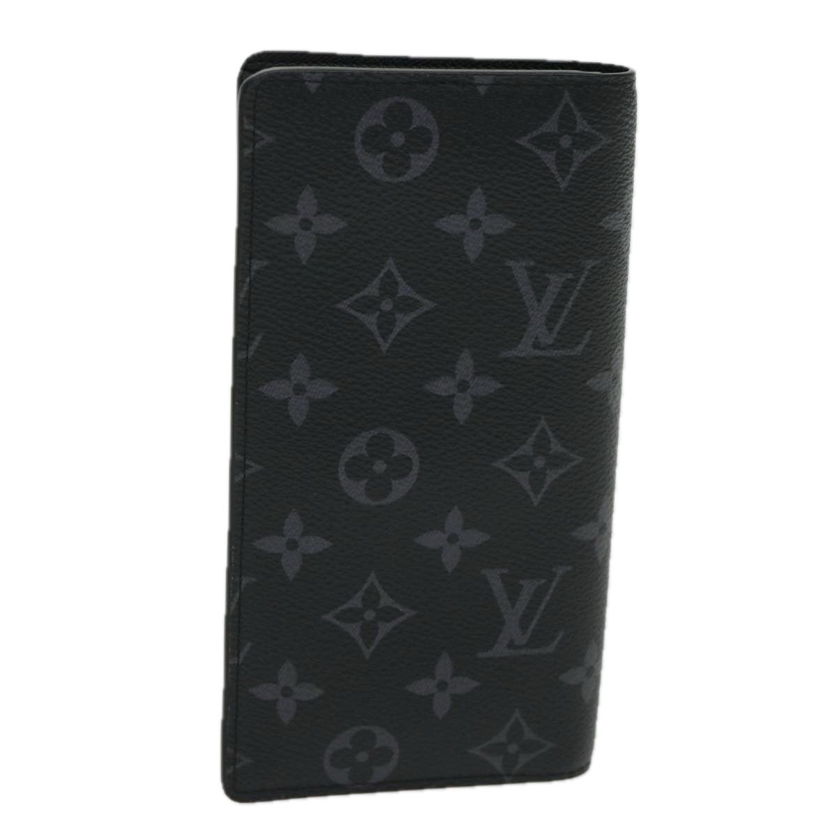 LOUIS VUITTON Monogram Eclipse Portefeuille Braza Wallet M61697 LV Auth 65230SA