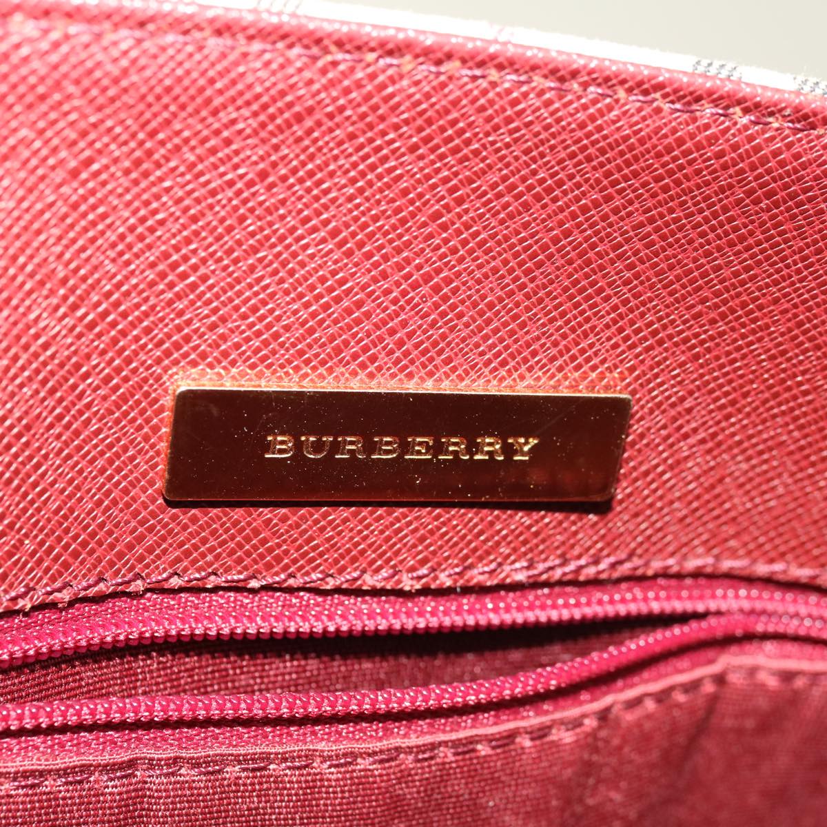 BURBERRY Nova Check Shoulder Bag Canvas Beige Auth 65238