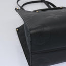 LOUIS VUITTON Monogram Empreinte On the Go MM Tote Bag Black M45595 Auth 65247SA-16