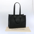 LOUIS VUITTON Monogram Empreinte On the Go MM Tote Bag Black M45595 Auth 65247SA-12