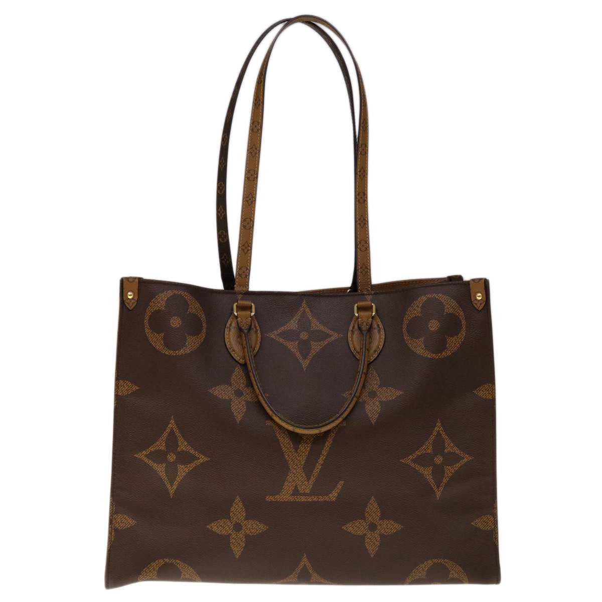 LOUIS VUITTON Monogram Reverse Giant On The Go GM Tote Bag M45320 Auth 65248SA