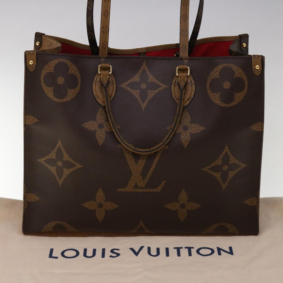 LOUIS VUITTON Monogram Reverse Giant On The Go GM Tote Bag M45320 Auth 65248SAV