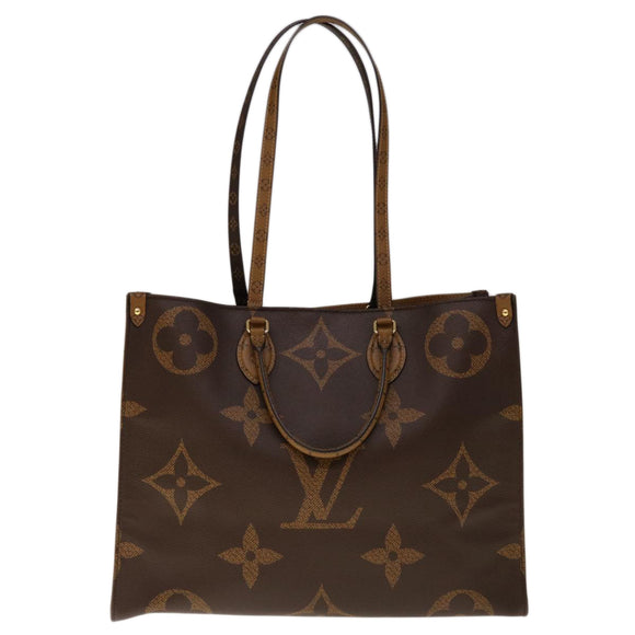 LOUIS VUITTON Monogram Reverse Giant On The Go GM Tote Bag M45320 Auth 65248SAV