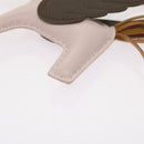 HERMES Rodeo PM Charm Leather Brown Pink Auth 65249SA-9