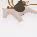 HERMES Rodeo PM Charm Leather Brown Pink Auth 65249SA-10