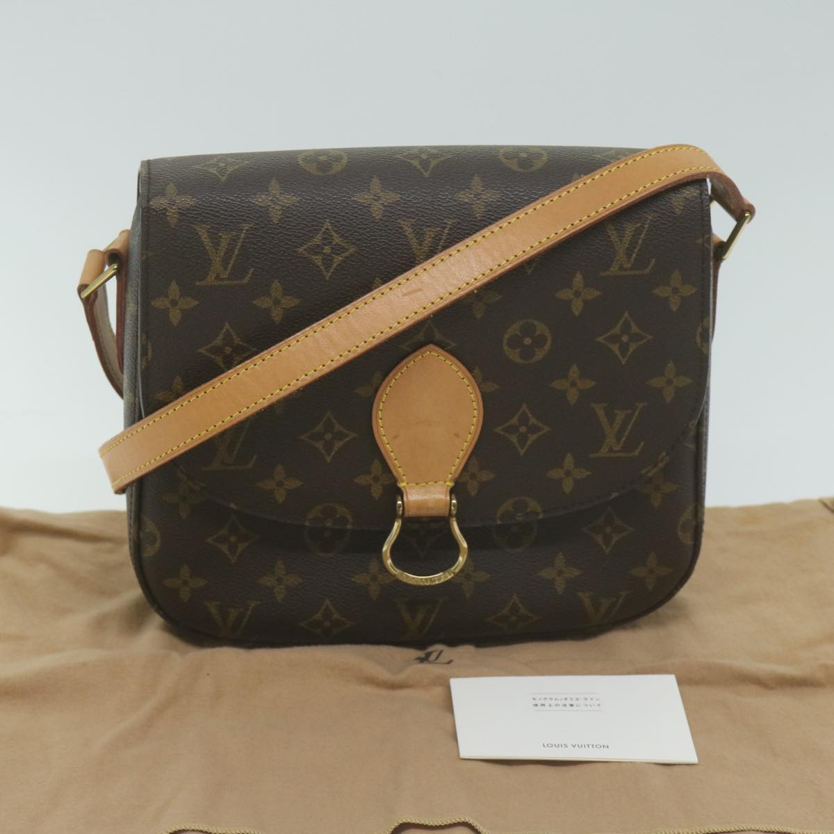 LOUIS VUITTON Monogram Saint Cloud GM Shoulder Bag M51242 LV Auth 65254A