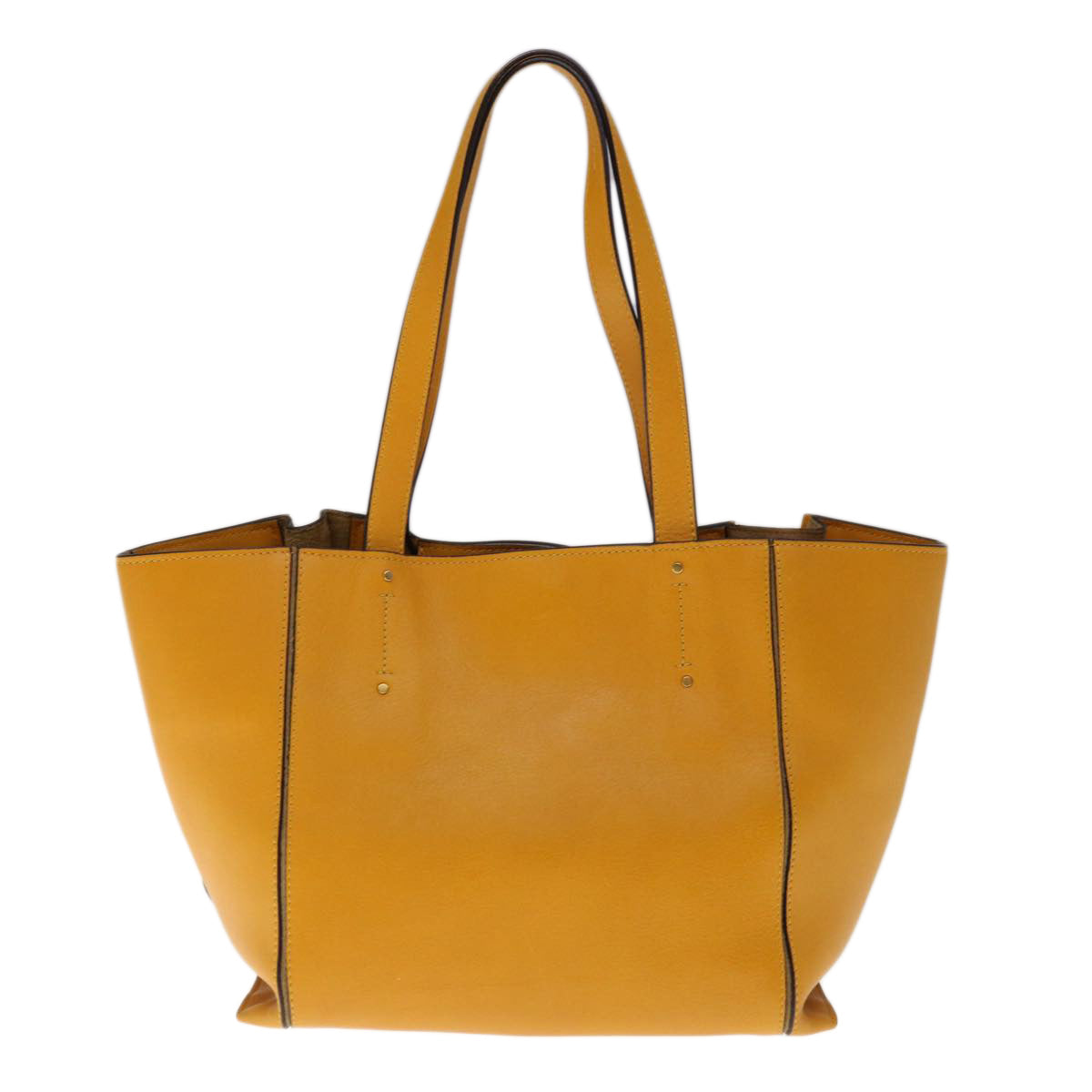 Chloe Tote Bag Leather Yellow Auth 65259 - 0