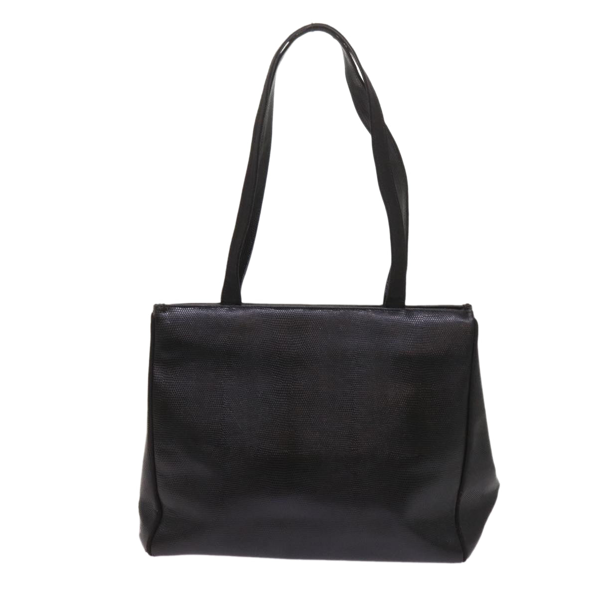 Salvatore Ferragamo Shoulder Bag Leather Black Auth 65275 - 0