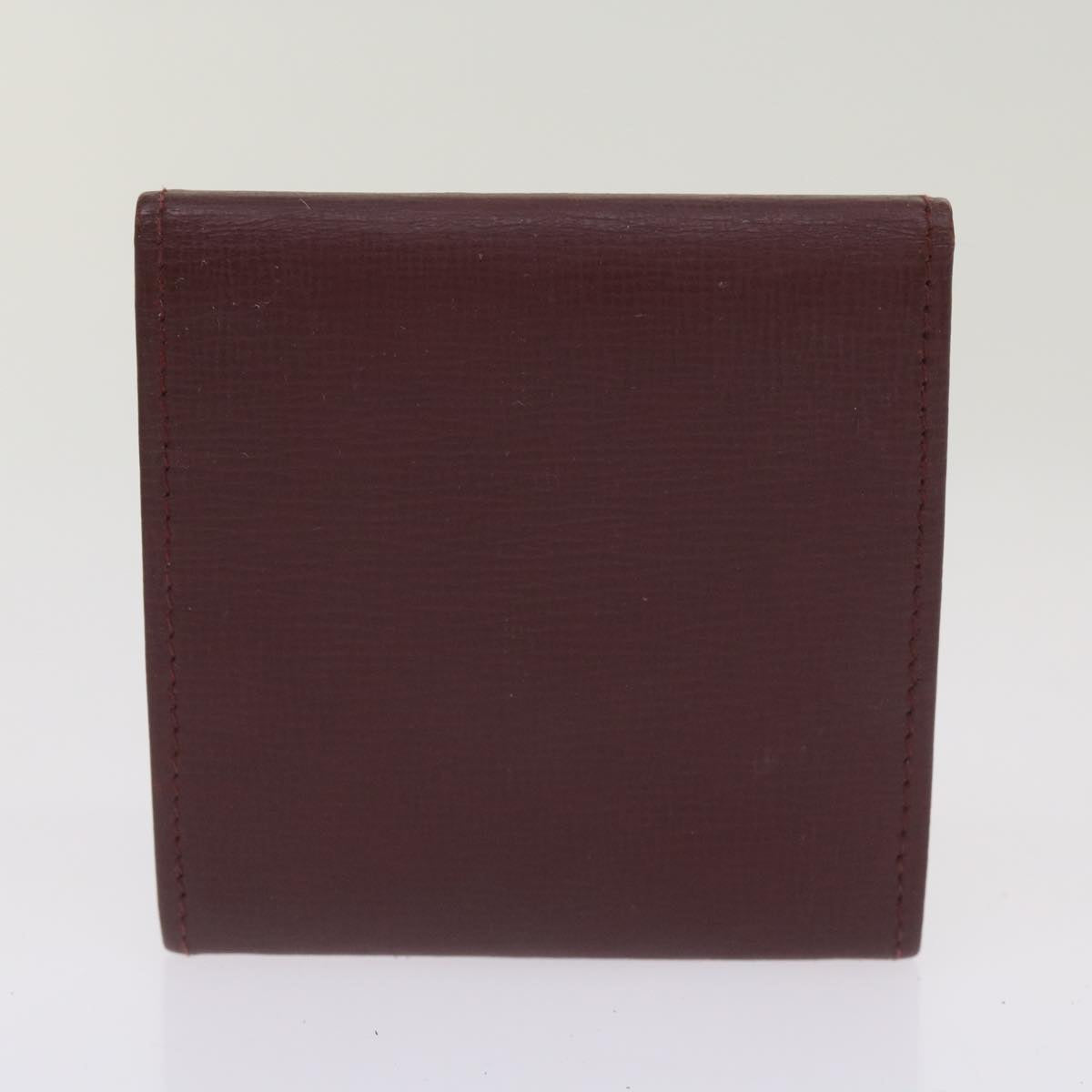 CARTIER Billfold Wallet Leather 5Set Red Auth 65284