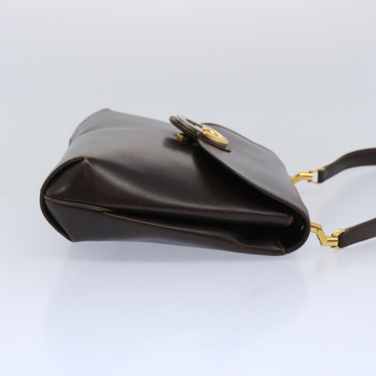 GUCCI Shoulder Bag Leather Brown Auth 65292