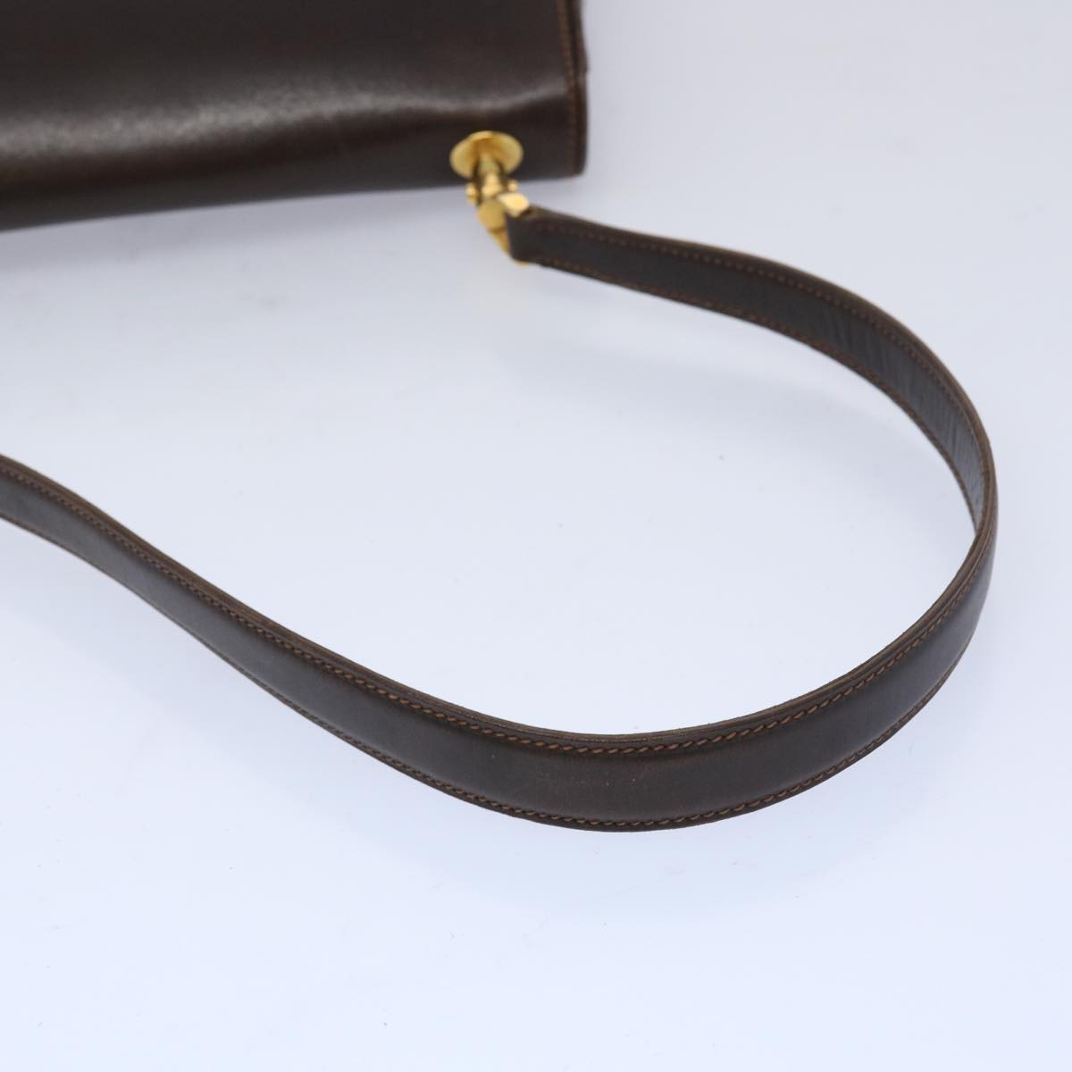 GUCCI Shoulder Bag Leather Brown Auth 65292