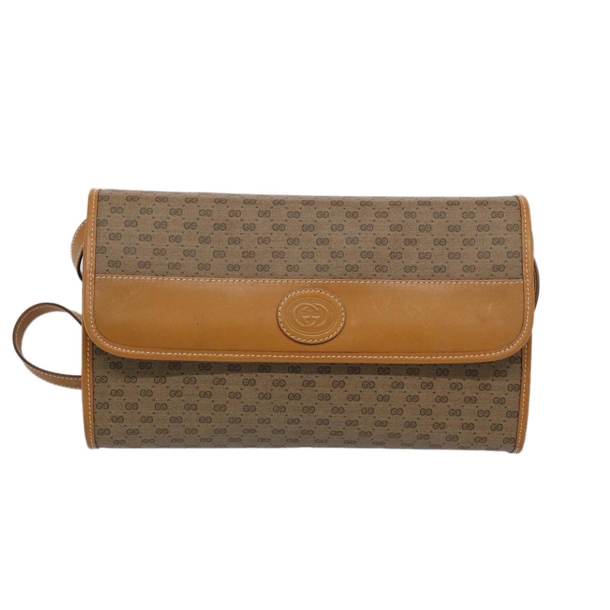 GUCCI Micro GG Supreme Shoulder Bag PVC Beige 004 261 0264 Auth 65293