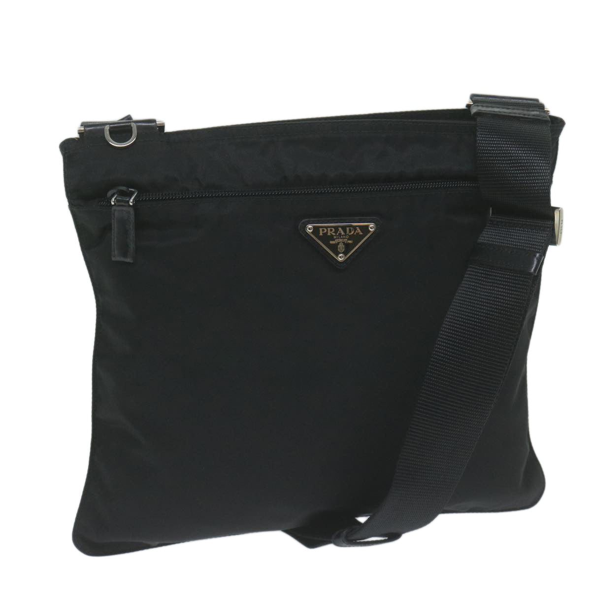PRADA Shoulder Bag Nylon Black Auth 65298