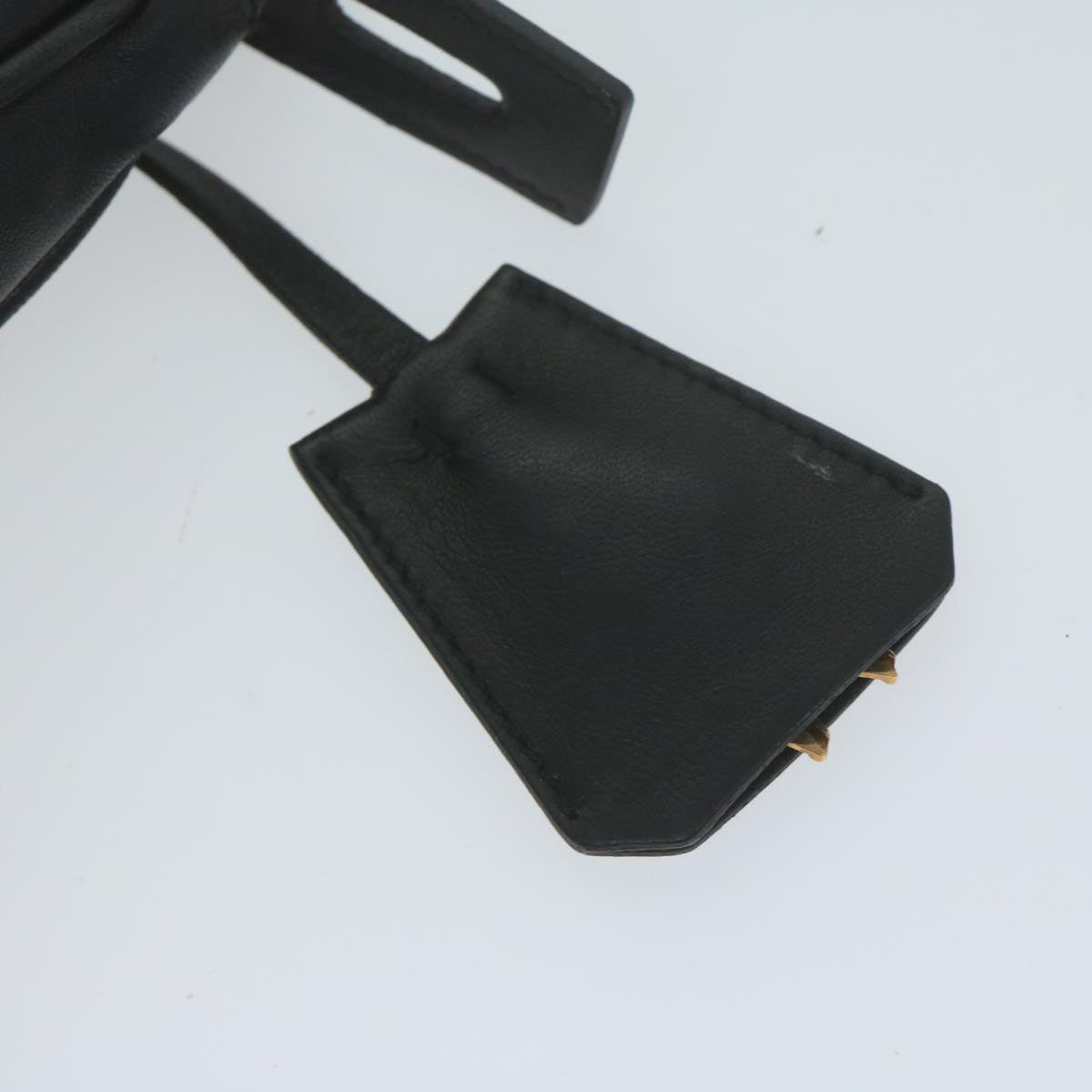 PRADA Shoulder Bag Leather Black Auth 65299