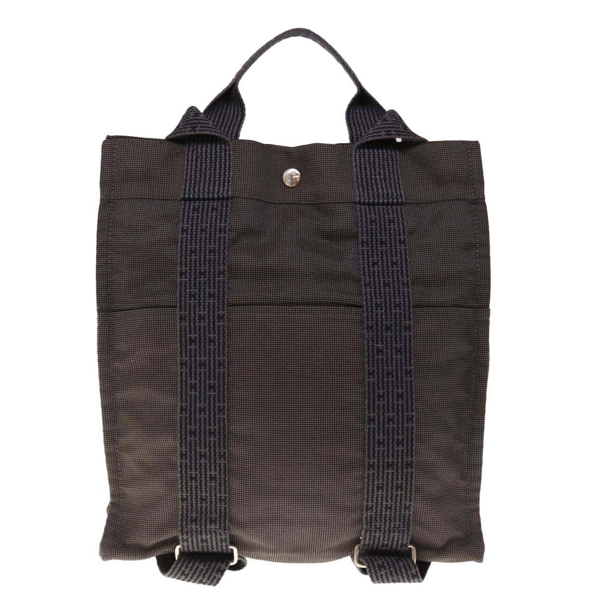 HERMES Her Line Backpack Canvas Gray Auth 65308