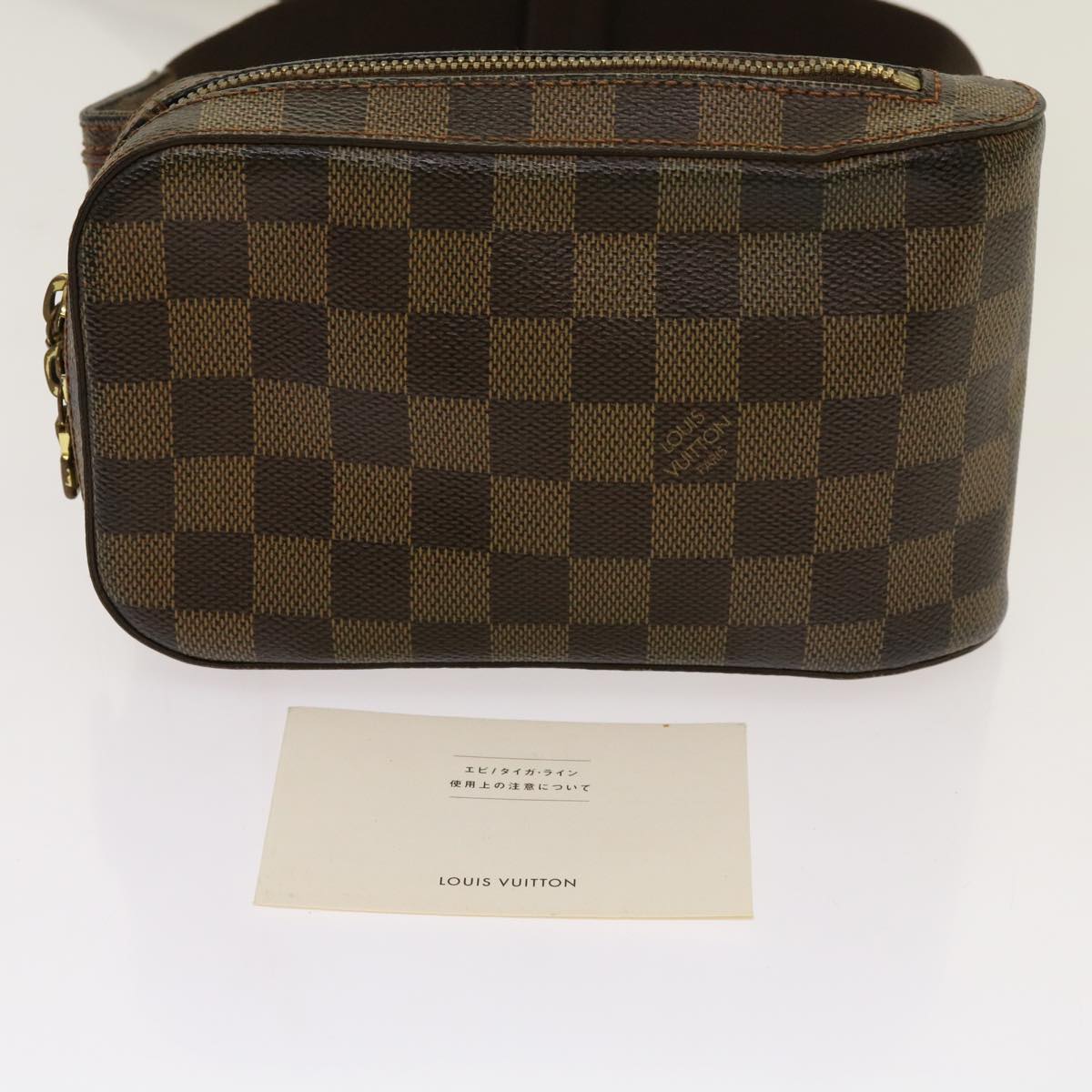 LOUIS VUITTON Damier Ebene Geronimos Shoulder Bag N51994 LV Auth 65344