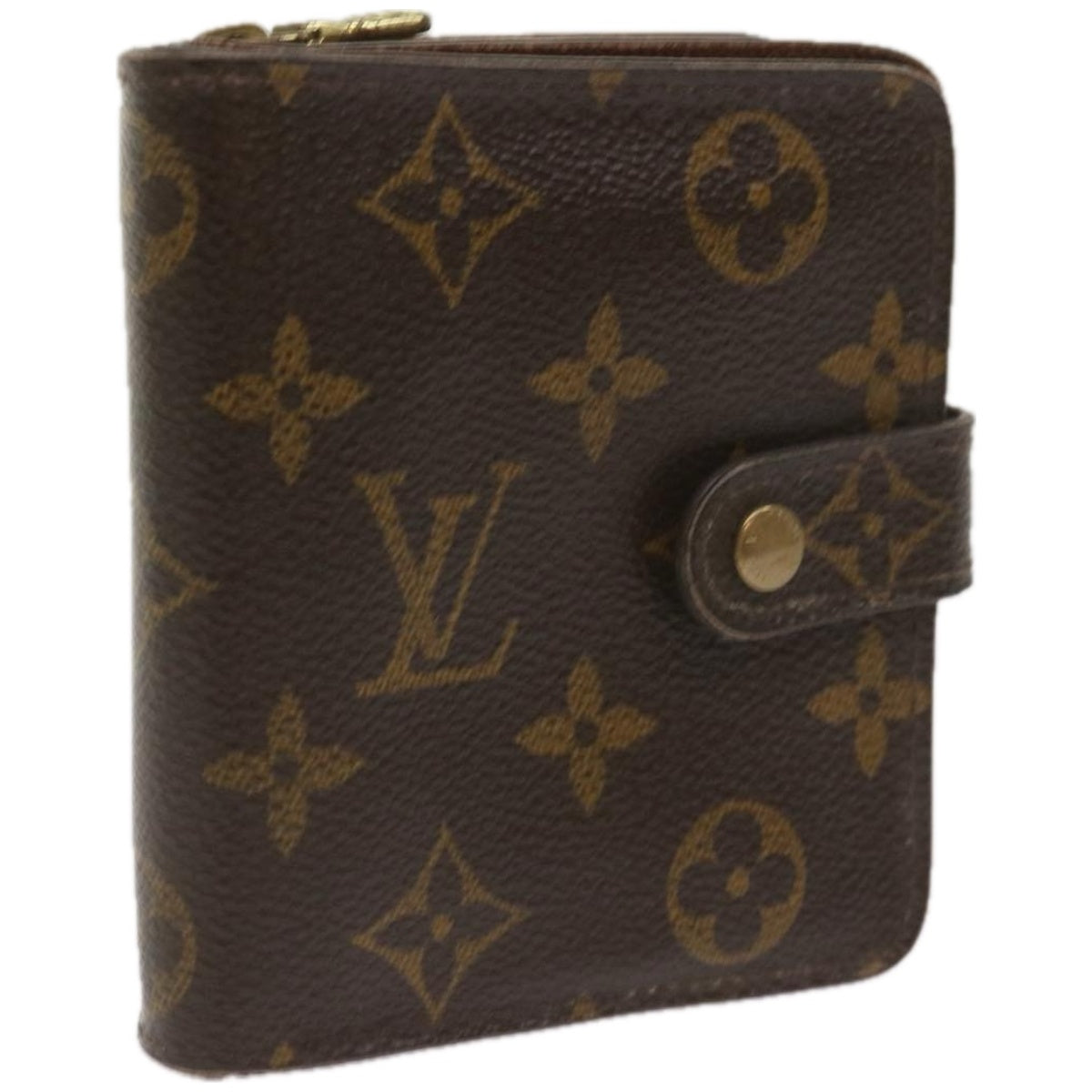 LOUIS VUITTON Monogram Compact Zip Wallet M61667 LV Auth 65345