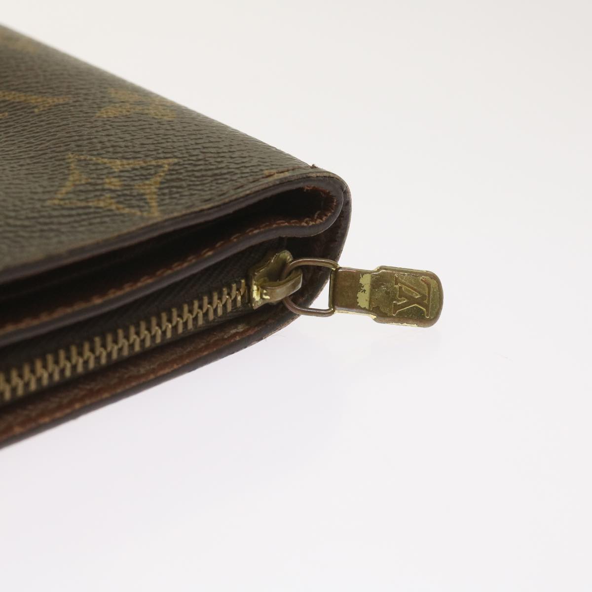 LOUIS VUITTON Monogram Compact Zip Wallet M61667 LV Auth 65345