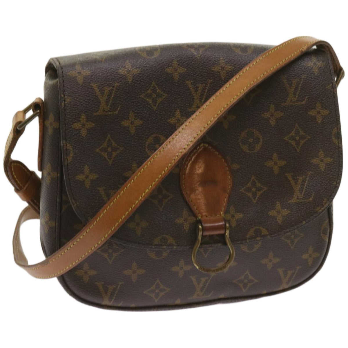 LOUIS VUITTON Monogram Saint Cloud GM Shoulder Bag M51242 LV Auth 65354