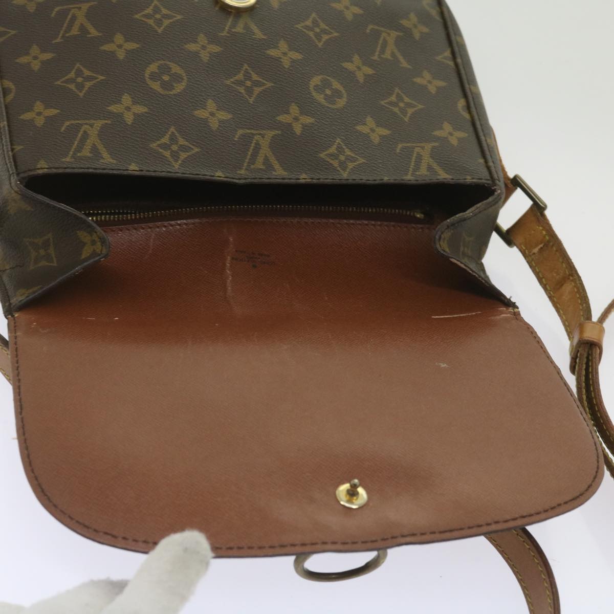 LOUIS VUITTON Monogram Saint Cloud GM Shoulder Bag M51242 LV Auth 65354