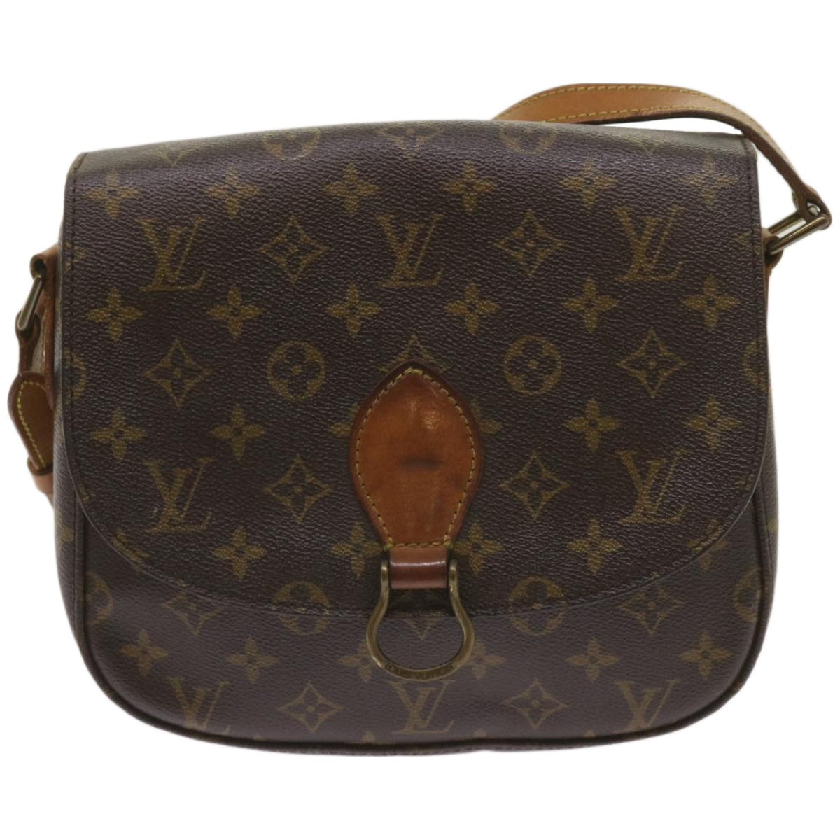 LOUIS VUITTON Monogram Saint Cloud GM Shoulder Bag M51242 LV Auth 65354