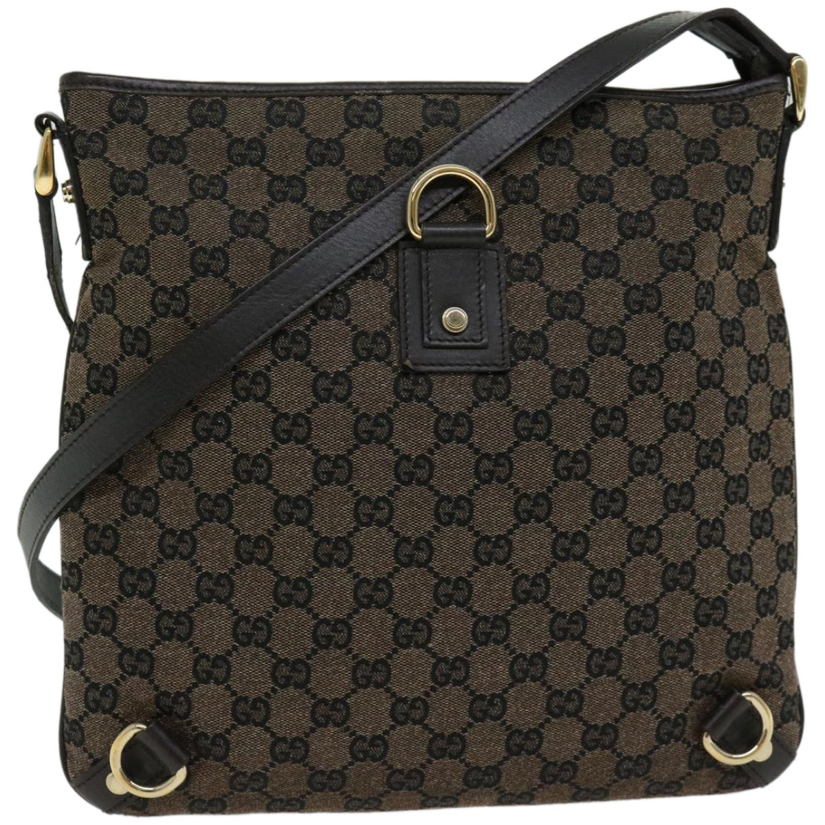 GUCCI GG Canvas Shoulder Bag outlet Brown Auth 65357