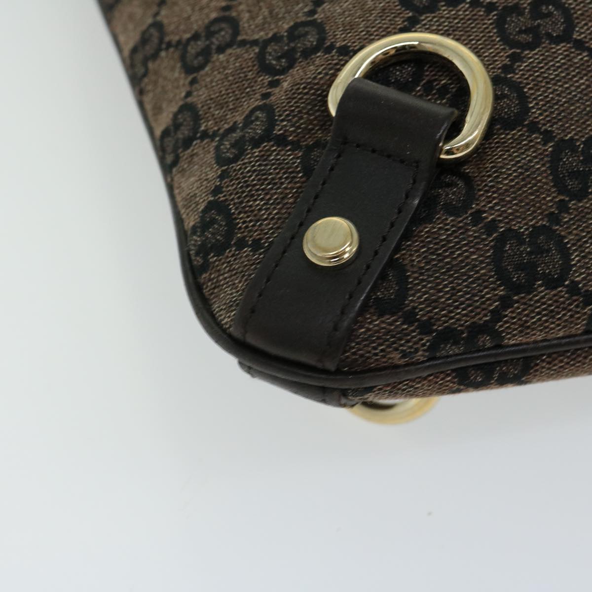 GUCCI GG Canvas Shoulder Bag outlet Brown Auth 65357