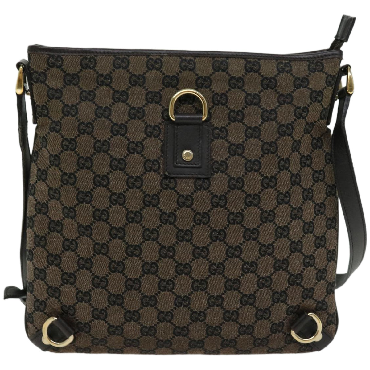 GUCCI GG Canvas Shoulder Bag outlet Brown Auth 65357