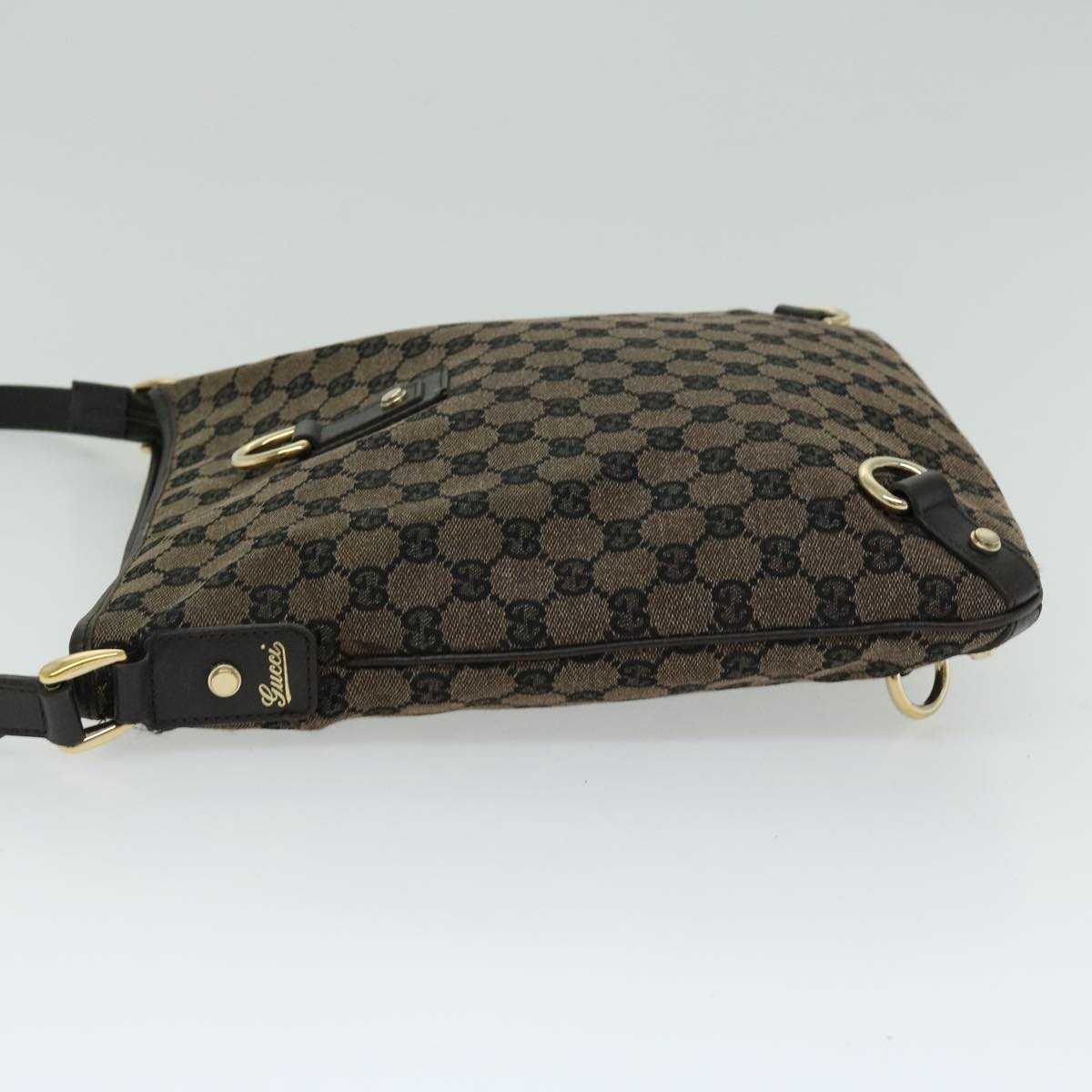 GUCCI GG Canvas Shoulder Bag outlet Brown Auth 65357