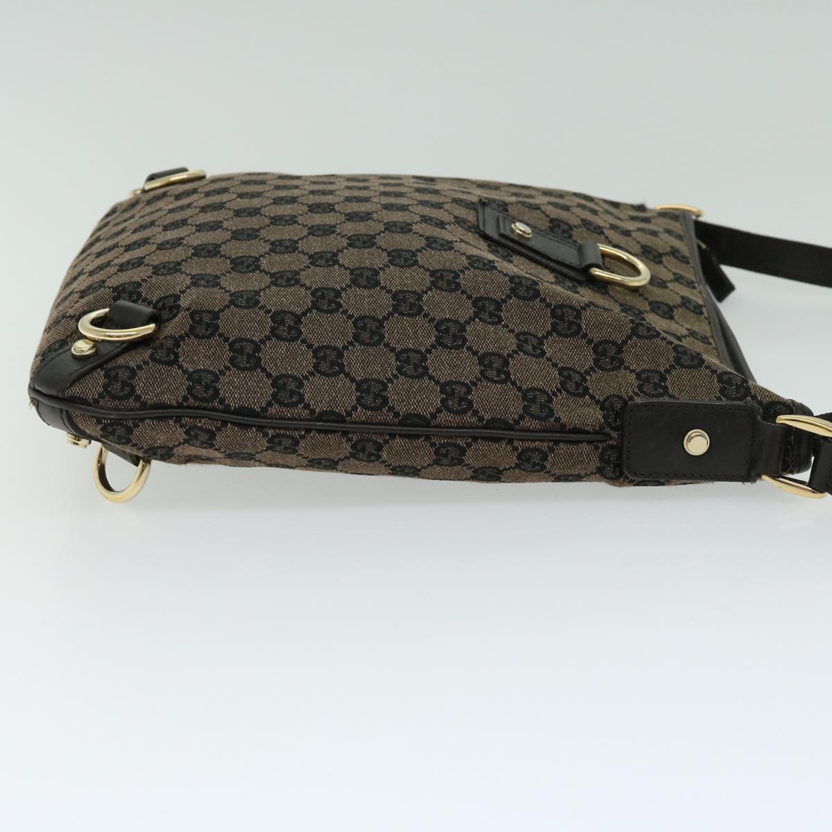 GUCCI GG Canvas Shoulder Bag outlet Brown Auth 65357