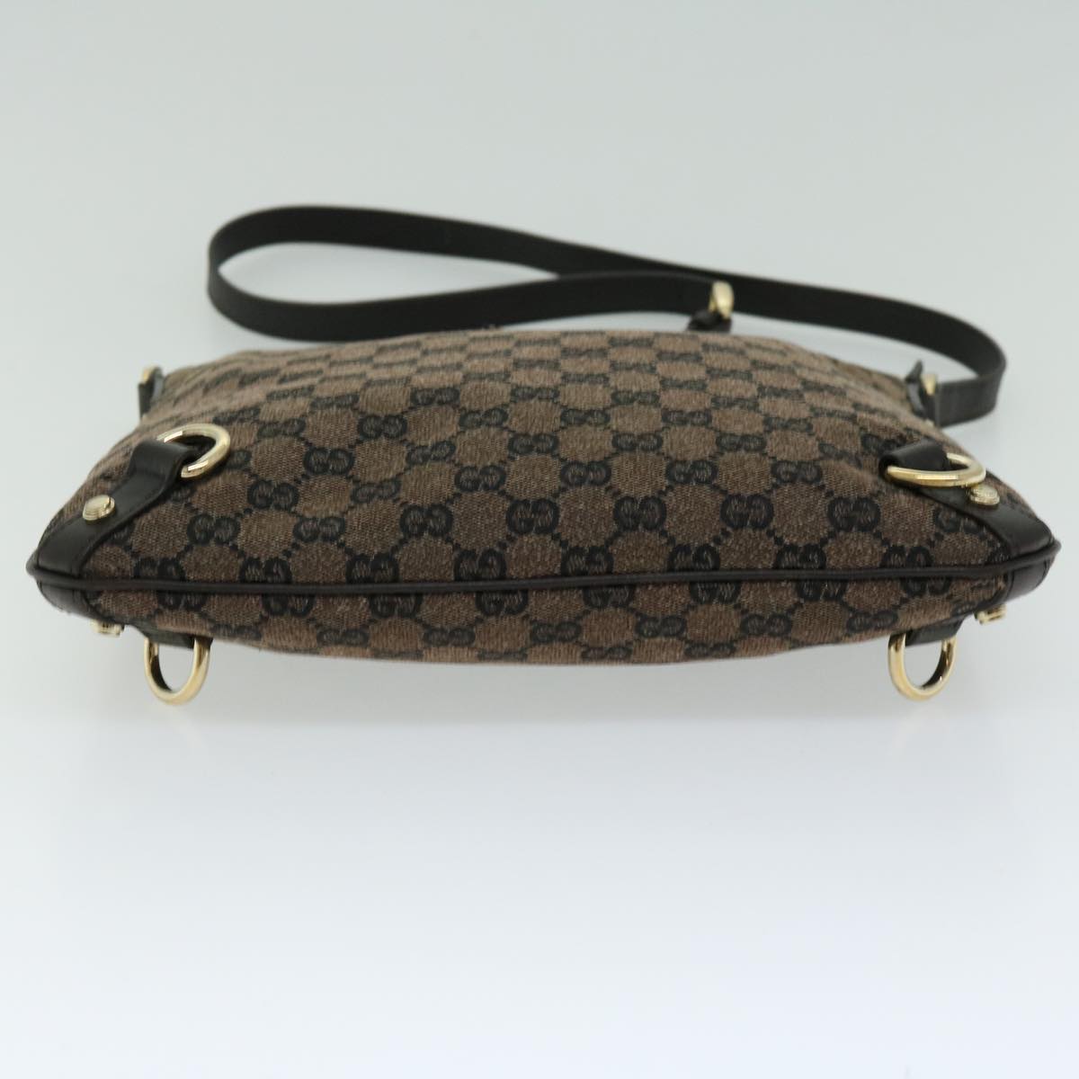 GUCCI GG Canvas Shoulder Bag outlet Brown Auth 65357