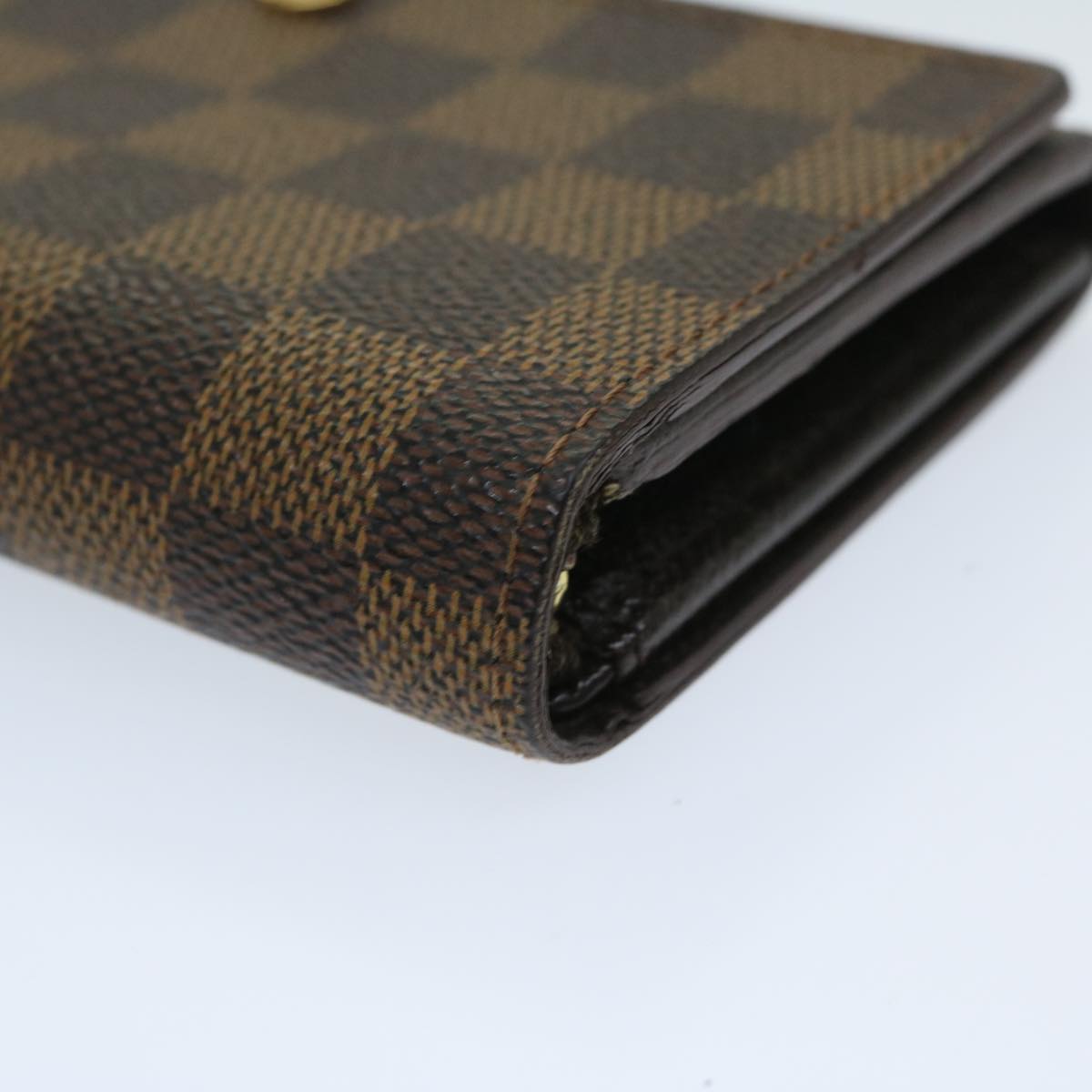 LOUIS VUITTON Damier Ebene PorteMonnaie Billets Tresor Wallet N61730 Auth 65360