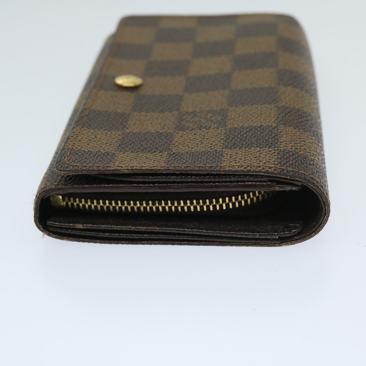 LOUIS VUITTON Damier Ebene PorteMonnaie Billets Tresor Wallet N61730 Auth 65360