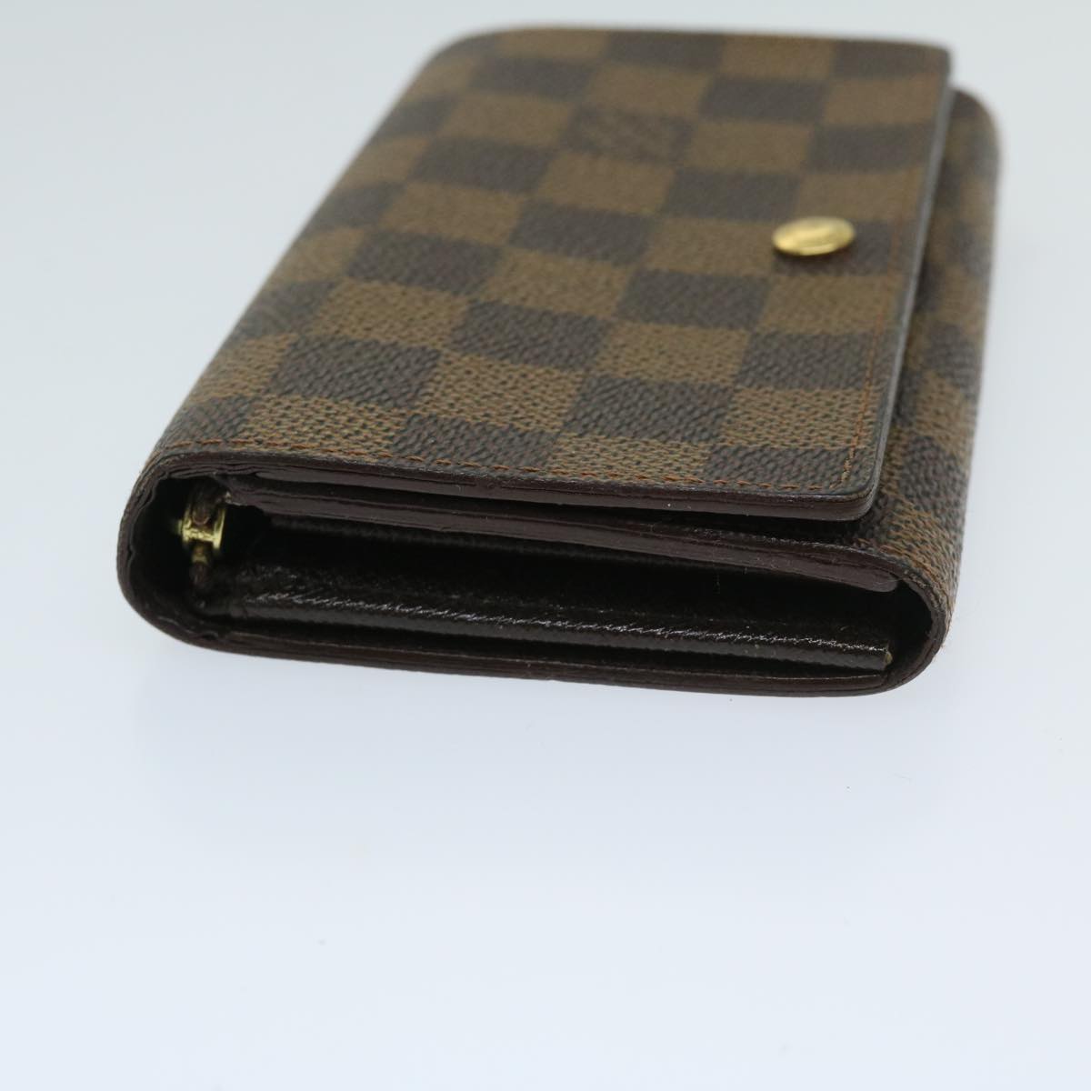 LOUIS VUITTON Damier Ebene PorteMonnaie Billets Tresor Wallet N61730 Auth 65360