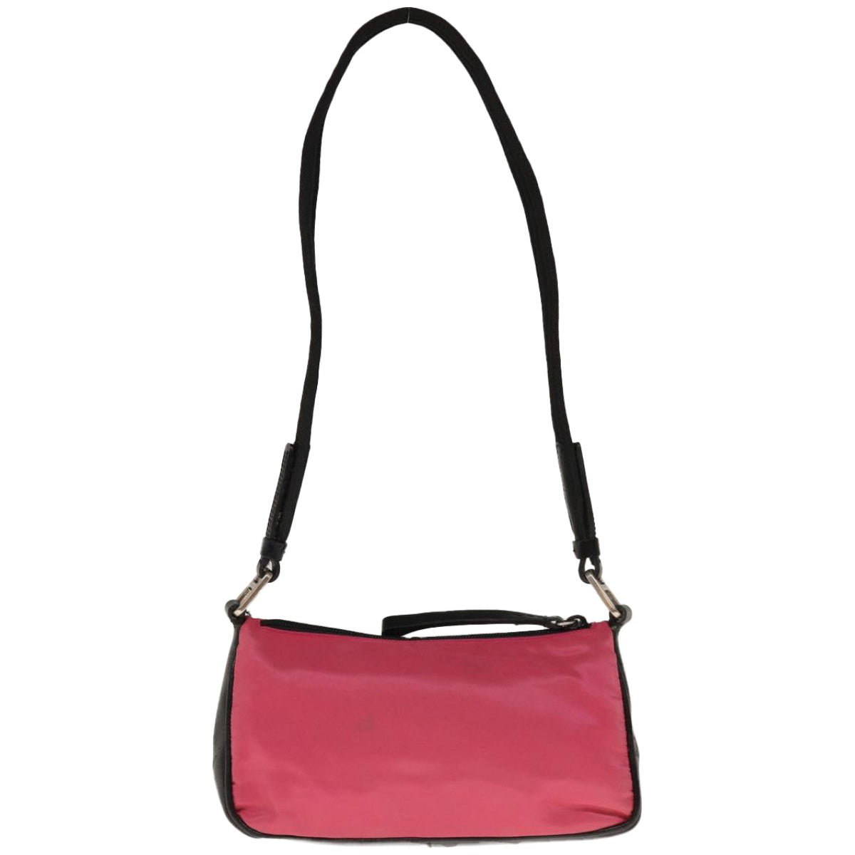 PRADA Shoulder Bag Nylon Pink Black Auth 65365