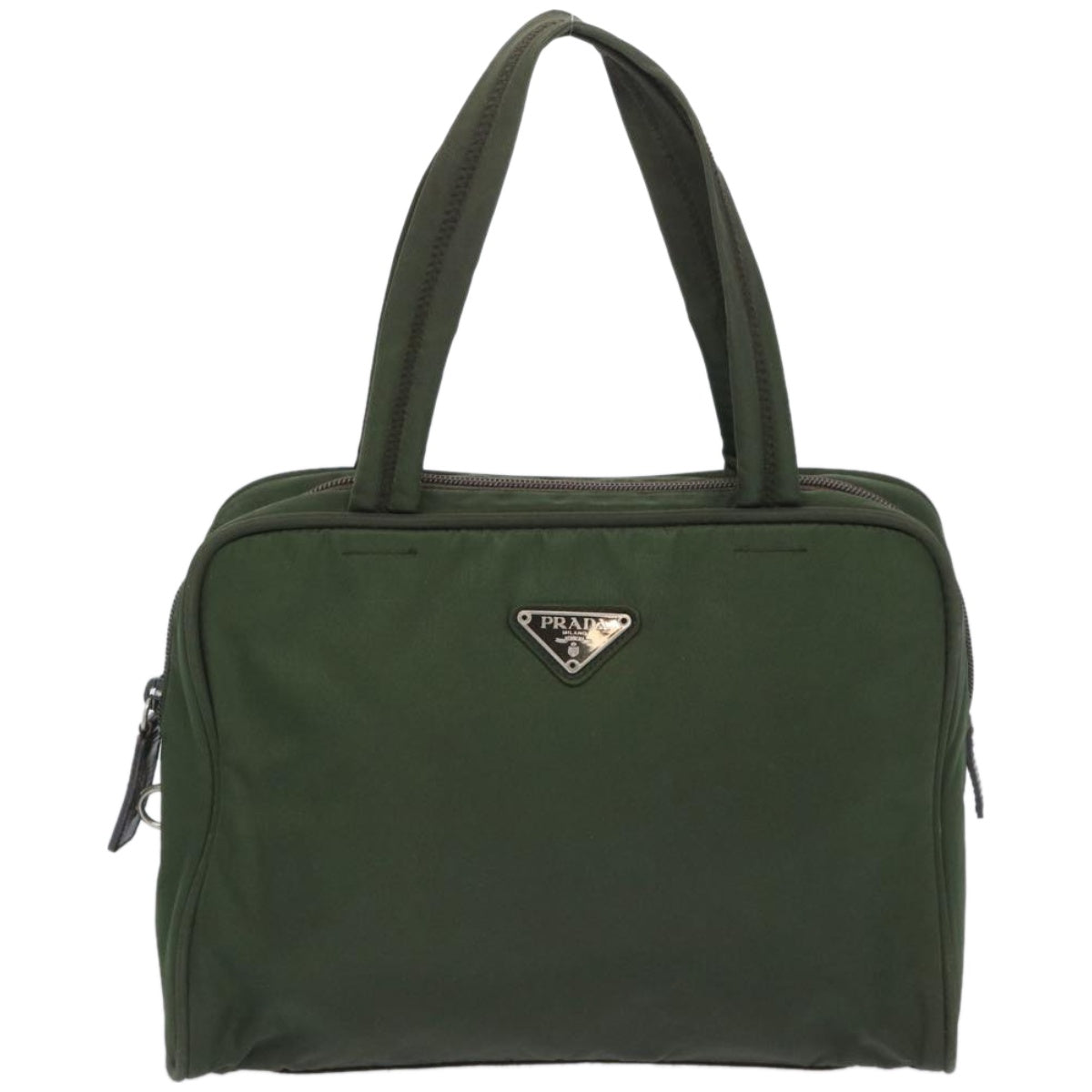 PRADA Hand Bag Nylon Khaki Auth 65371 - 0
