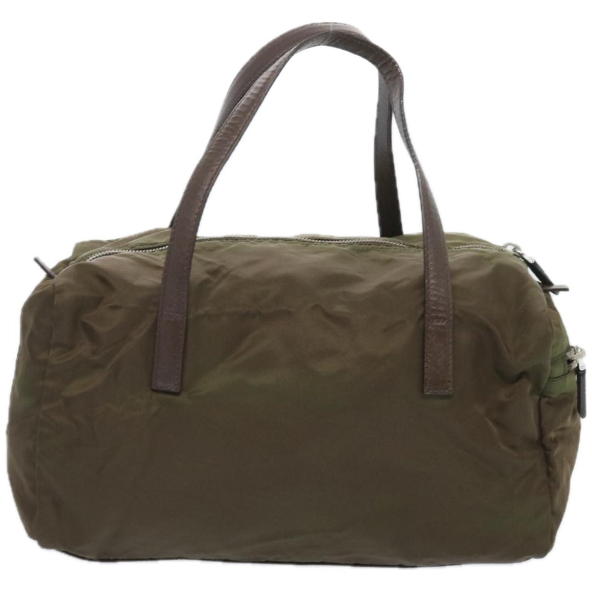 PRADA Hand Bag Nylon Khaki Auth 65372 - 0