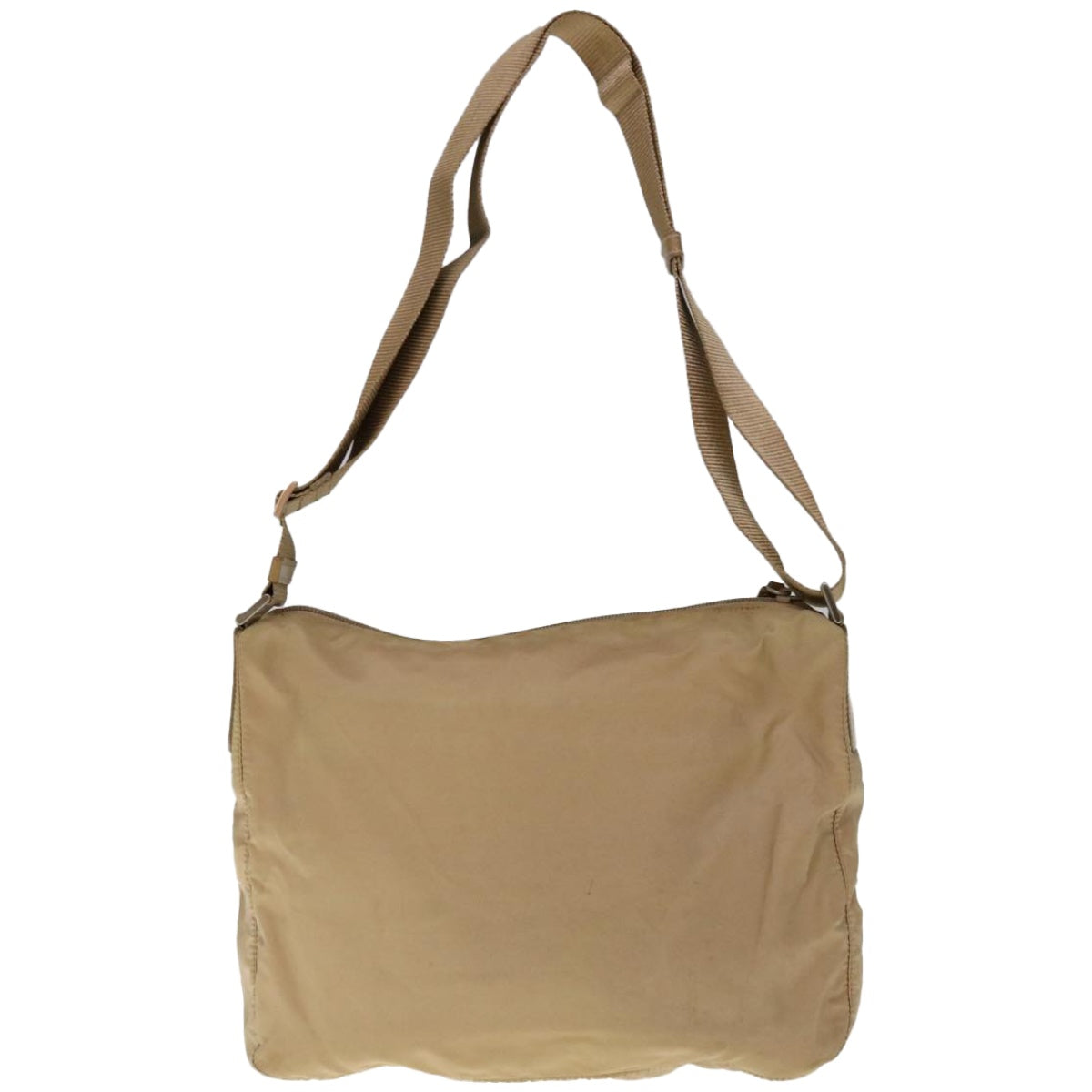 PRADA Shoulder Bag Nylon Beige Auth 65373 - 0