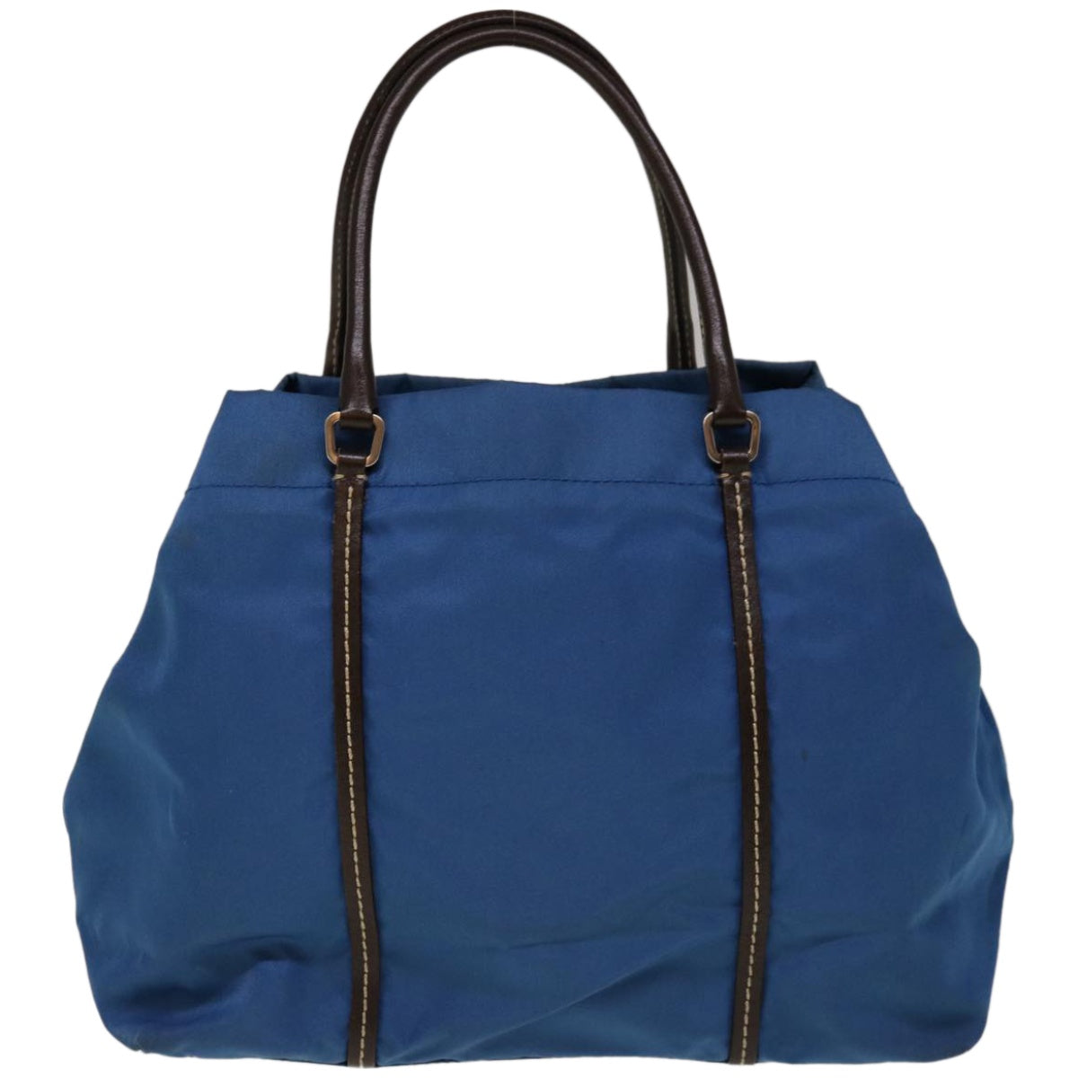 PRADA Hand Bag Nylon Blue Auth 65374 - 0