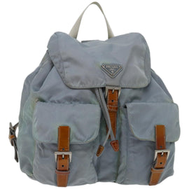 PRADA Backpack Nylon Light Blue Auth 65375