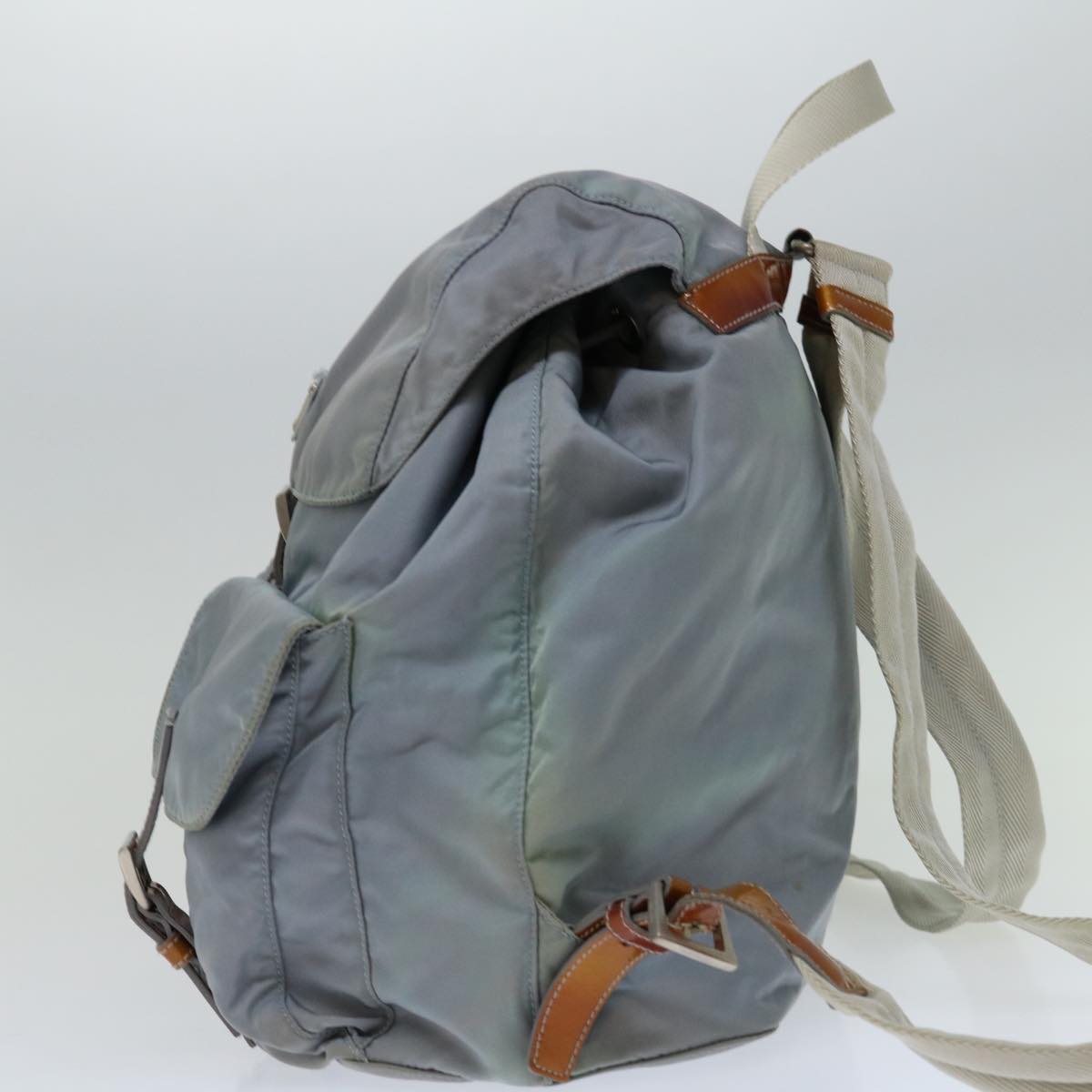 PRADA Backpack Nylon Light Blue Auth 65375