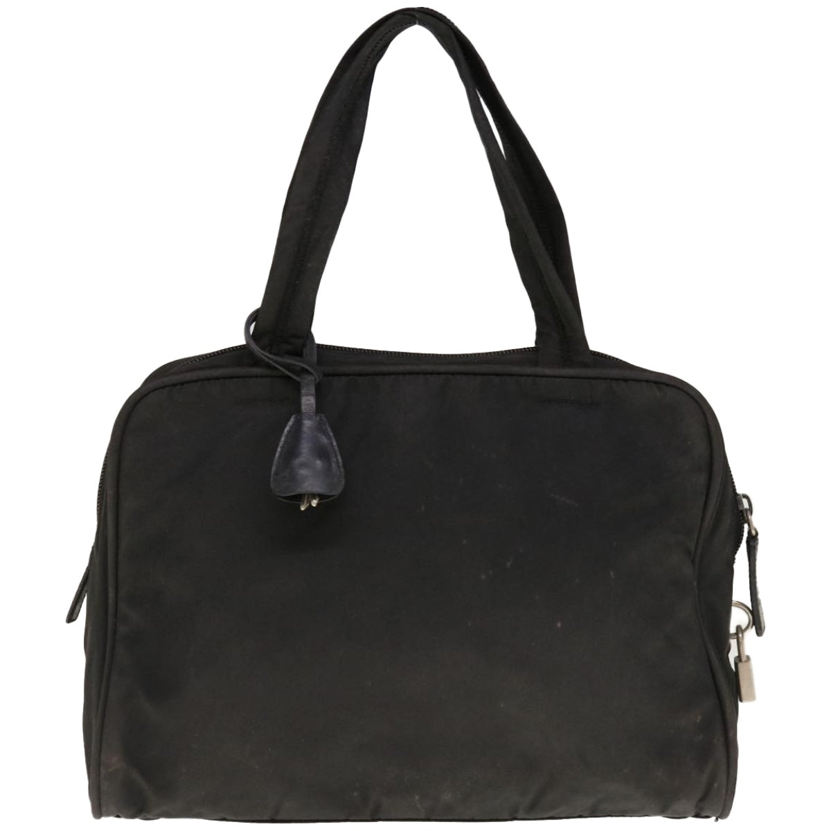 PRADA Hand Bag Nylon Black Auth 65383
